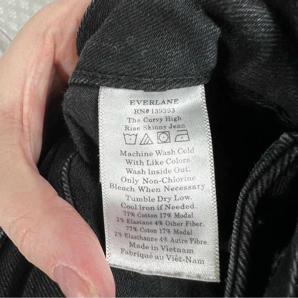 Everlane Black The Curvy‎ High Rise Crop Skinny Jeans - Image 6