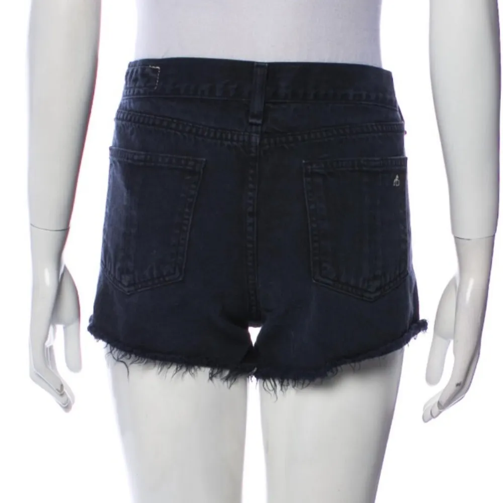 Rag & Bone Black Denim Jean Mini Distressed Shorts - Image 3