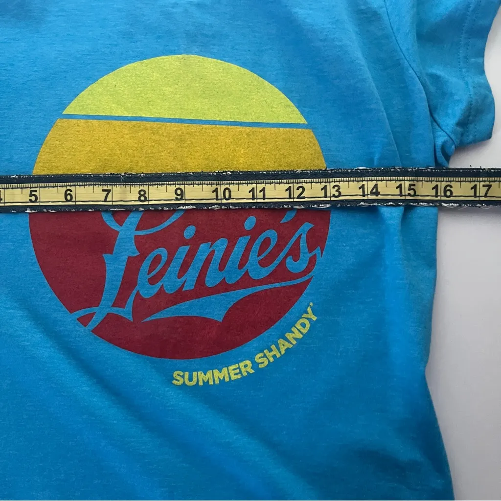 Summer Shandy Beer District Blue Graphic Tee with Retro Design Size L - Image 5