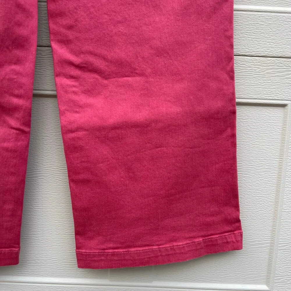 NYDJ Teresa Wide Leg Ankle Jean Lift Tuck Slate Rose Pink Plus Size 14 EUC - Image 10