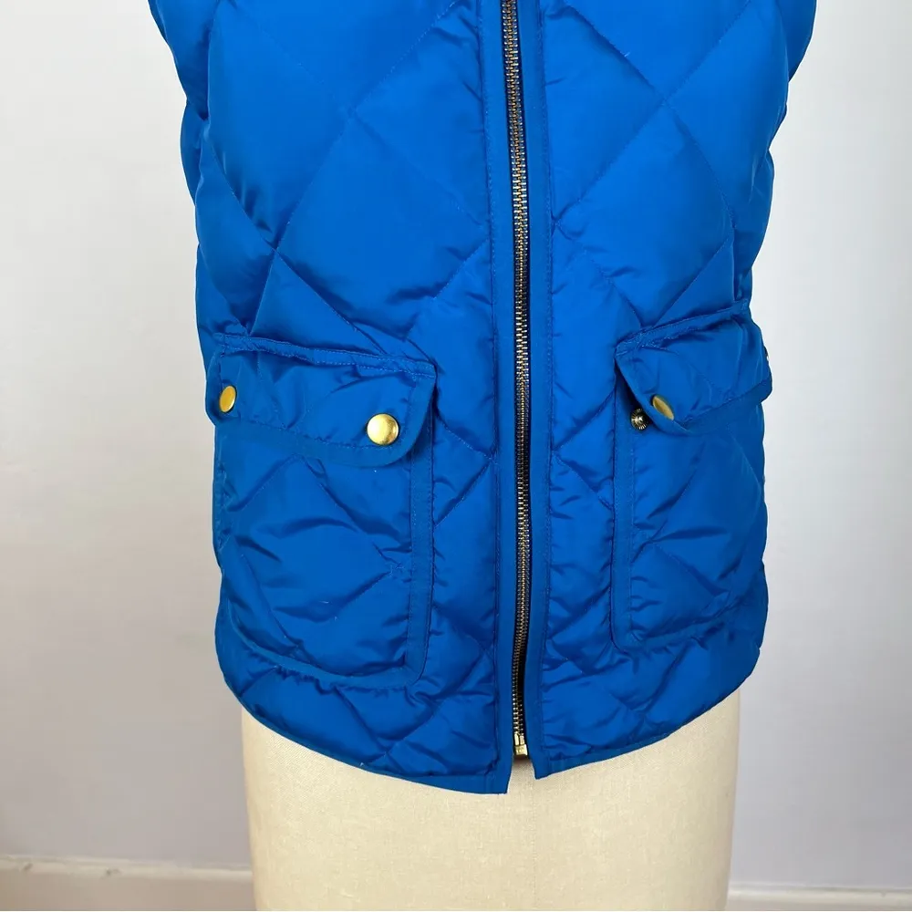 J. Crew Blue Excursion Quilted Down Vest - Image 4