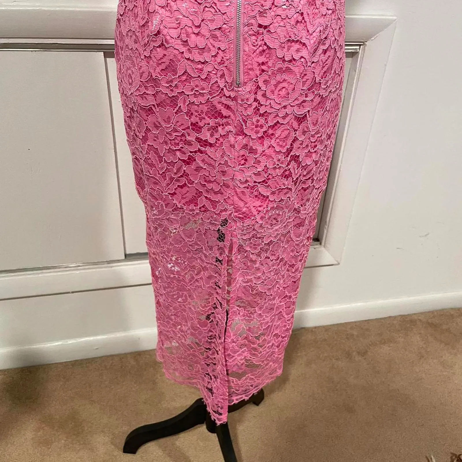 BARDOT Olina Lace Corset Dress. size medium. lili pink. originally $150 - Image 6