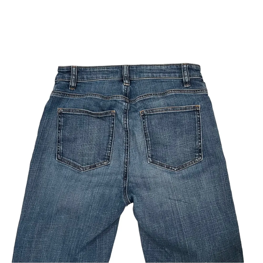 Eileen Fisher Medium Wash Straight Leg Jeans, Sz 2 - Image 10