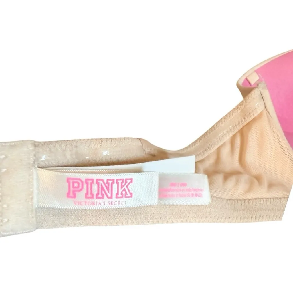 PINK Victoria’s Secret Wear Everywhere Strapless Push Up Bra 36D Beige - Image 6