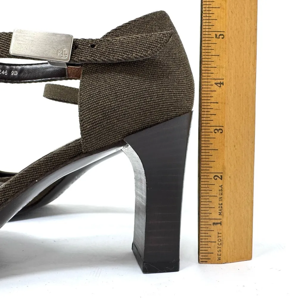 LAUREN  fabric ankle strap shoes, size 9, NWOT - Image 10