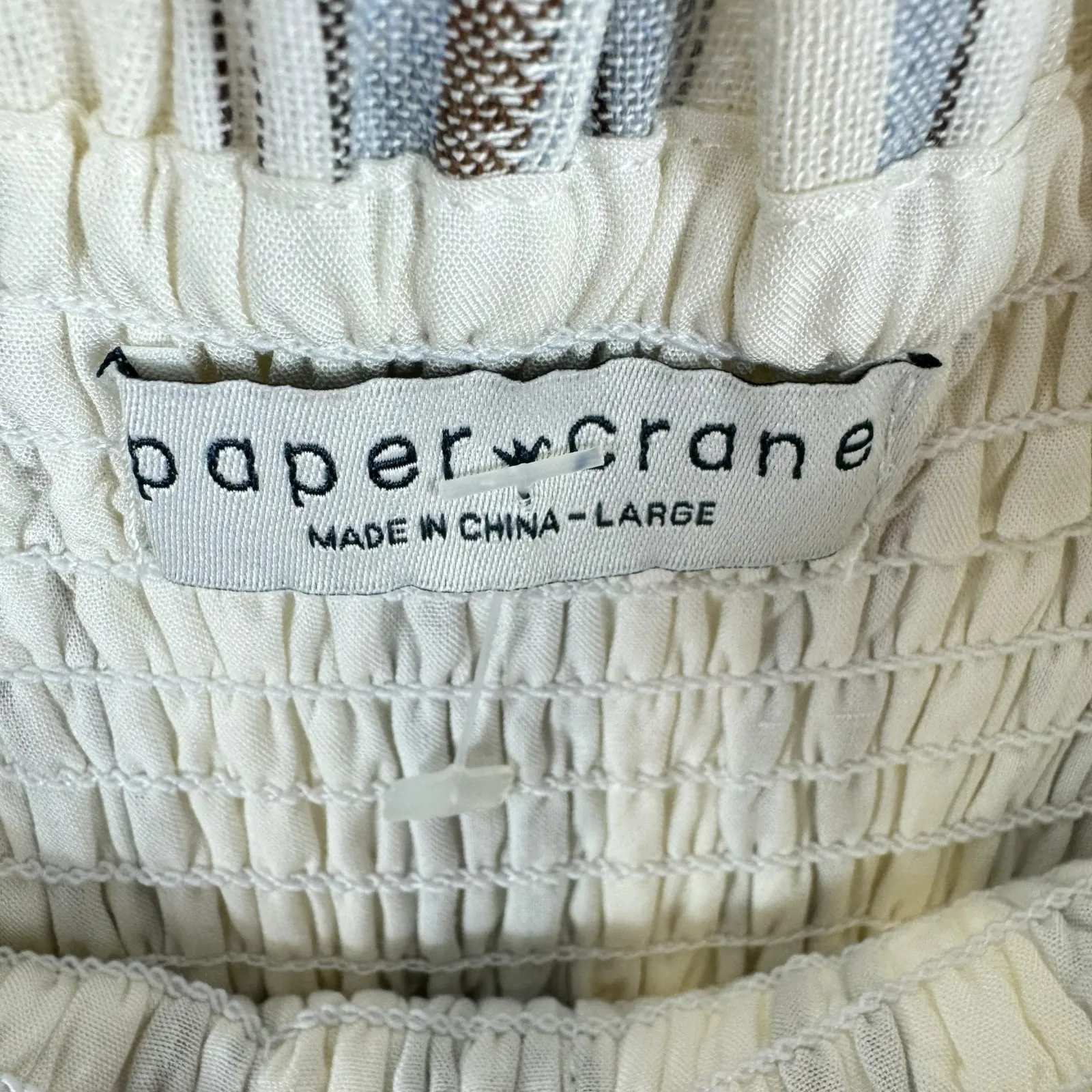 Paper Crane Striped Sleeveless Romper Jumpsuit Large - Image 5