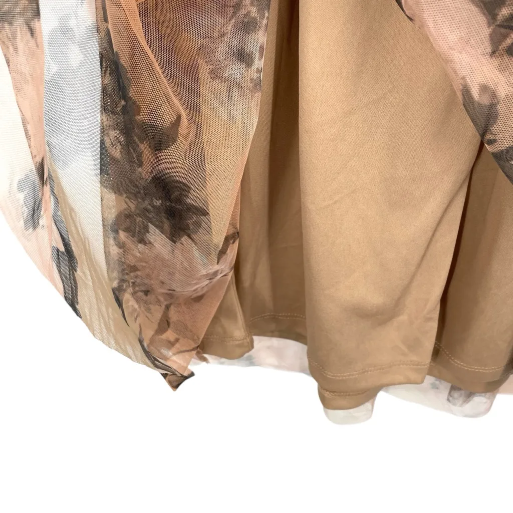 Candalite Floral Tulle Midi Dress - Image 7