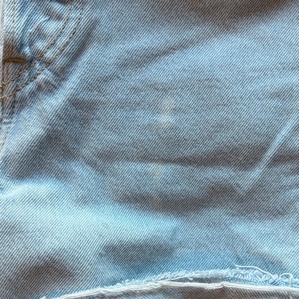 Levi’s Premium Wedgie Fit Cut-Off Light Blue Denim Women Shorts - Image 7