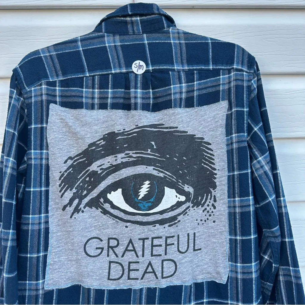 Reworked Grateful Dead Plaid Flannel Shirt - Image 2