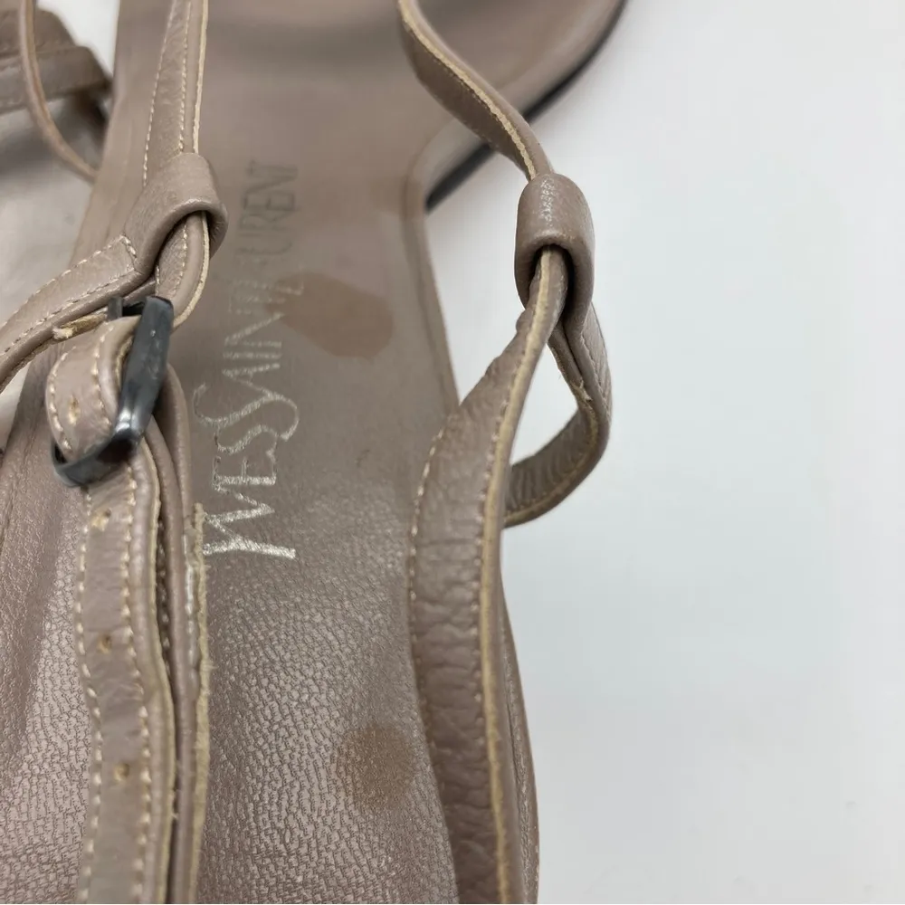 Vintage  Strappy Sandals with Mirrored Kitten Heels - Please read description - Image 9