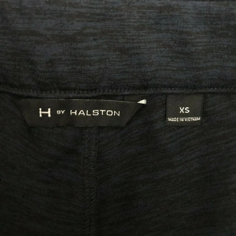 H by Halston Regular Space Dye Knit Leggings with Mesh Panels Navy Blue Size XS - Image 3