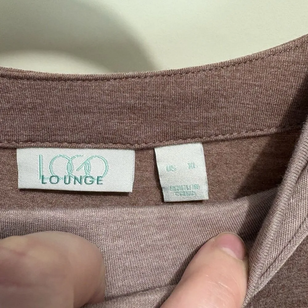 LOGO by Lori Goldstein XL Duster Vest w/T-Shirt Set Tan Brown Layered Oversized - Image 5