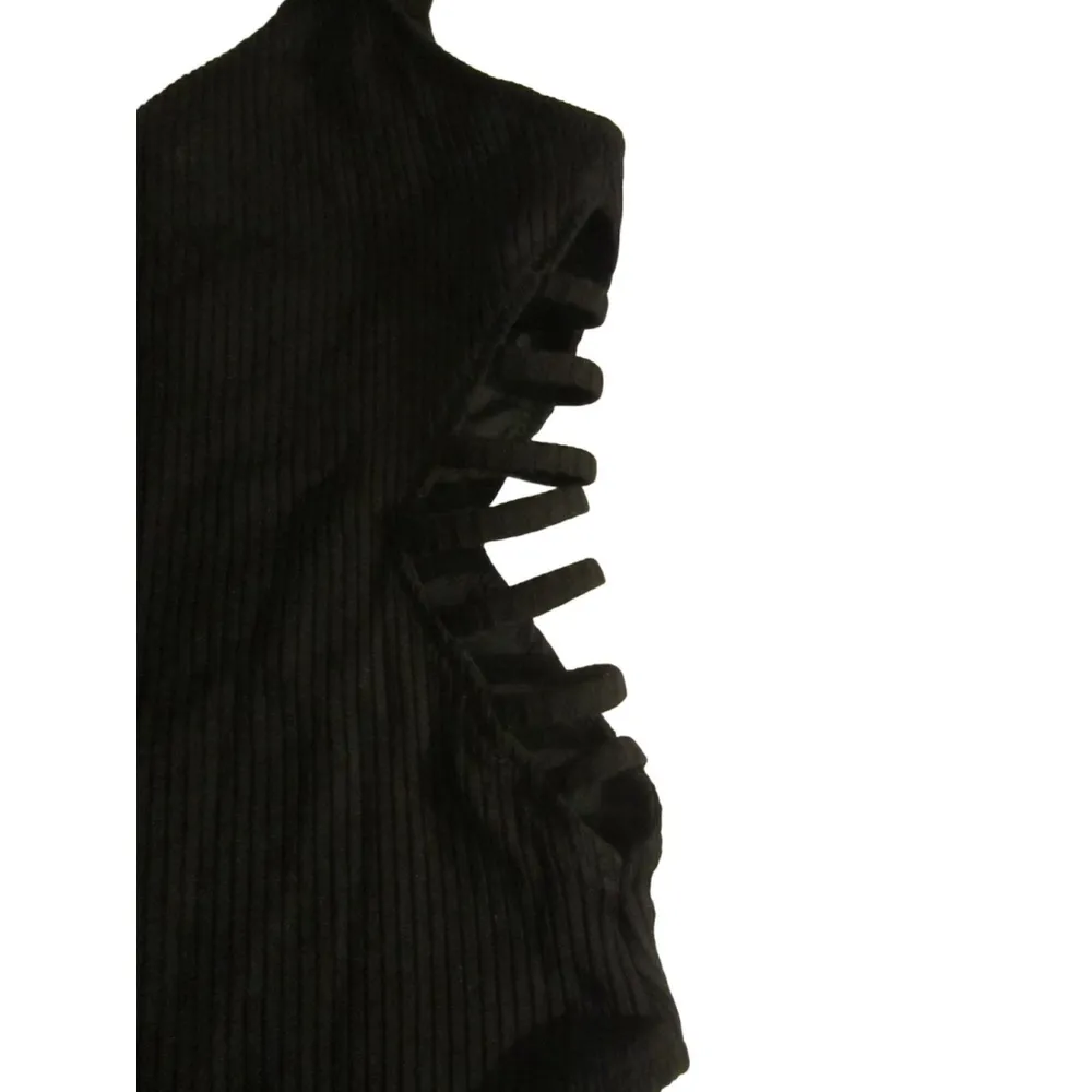 Victoria’s Secret PINK Ribbed One Piece Swimsuit Strappy Sides XS Black - Image 3