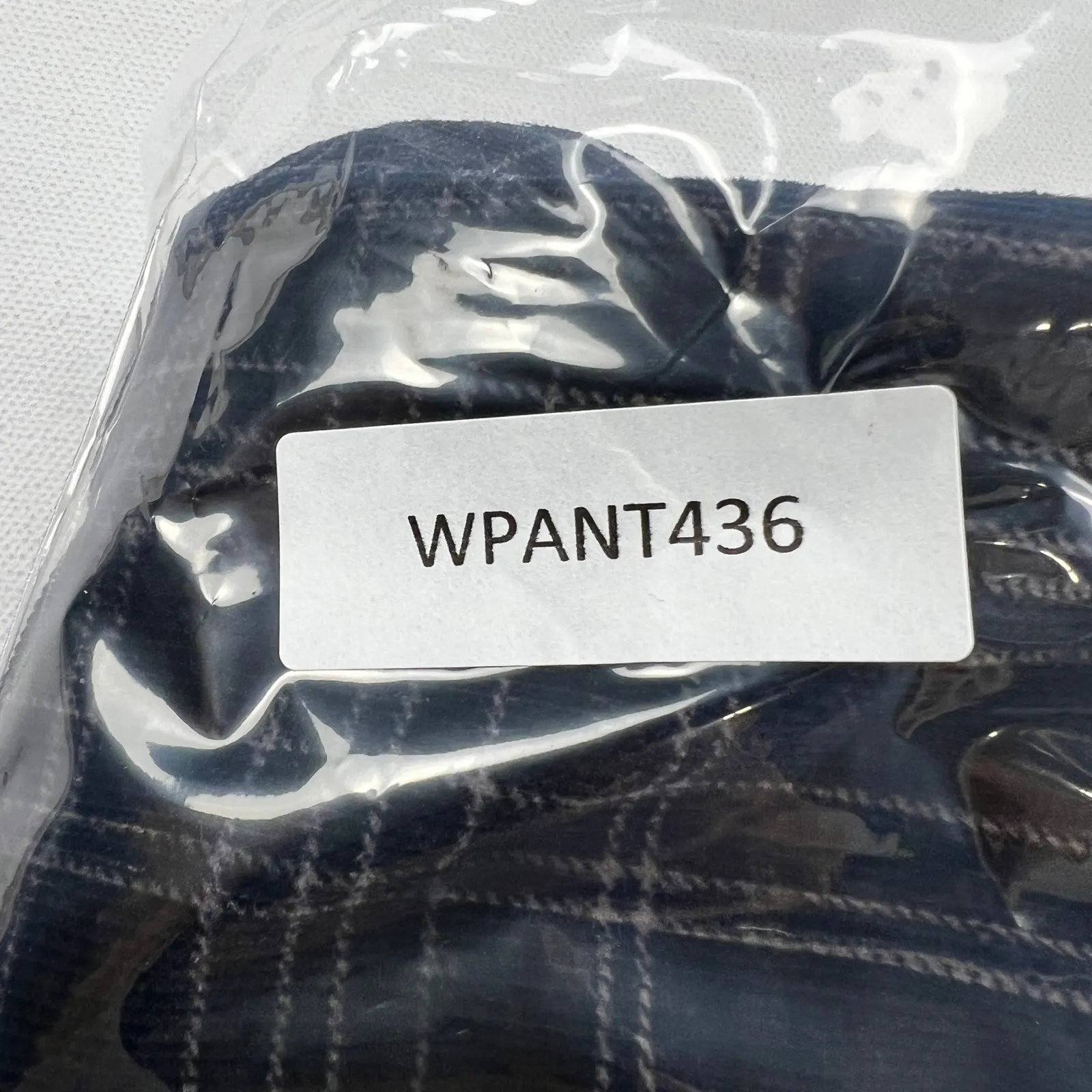 Charter Club Lexington Straight Leg Navy Blue/Black Plaid Corduroy Pants Size 12 - Image 10