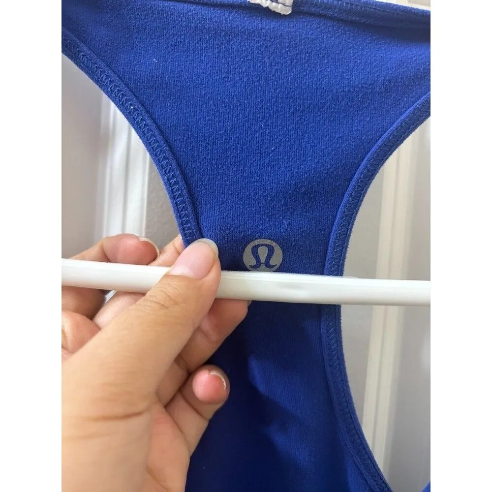 Lululemon Womens Navy Athletic Racerback Tank ABOUT XS Blue - Image 4