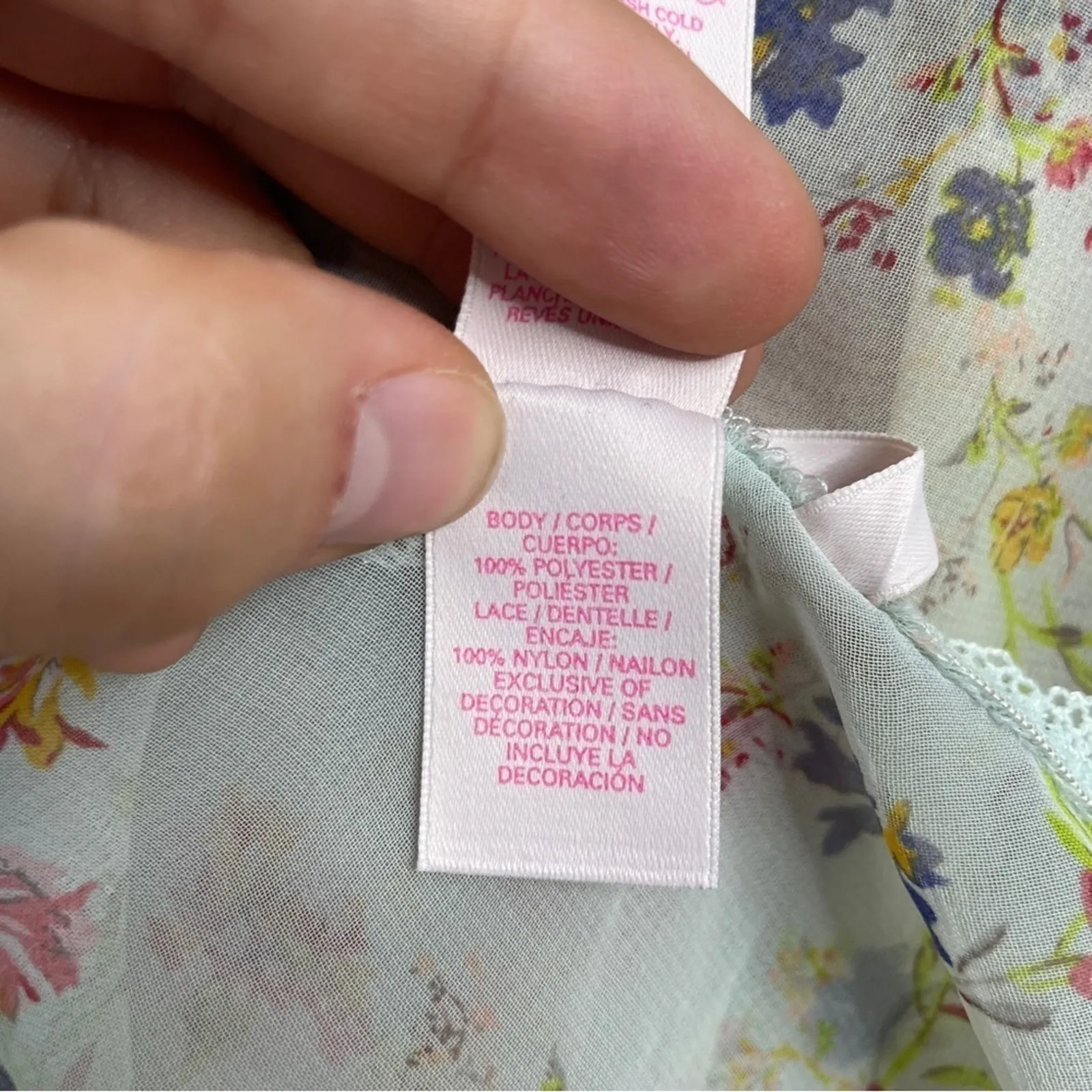 VICTORIAS SECRET Sheer Lace Nightie Womens Size Large Romantic Floral Ethereal - Image 8