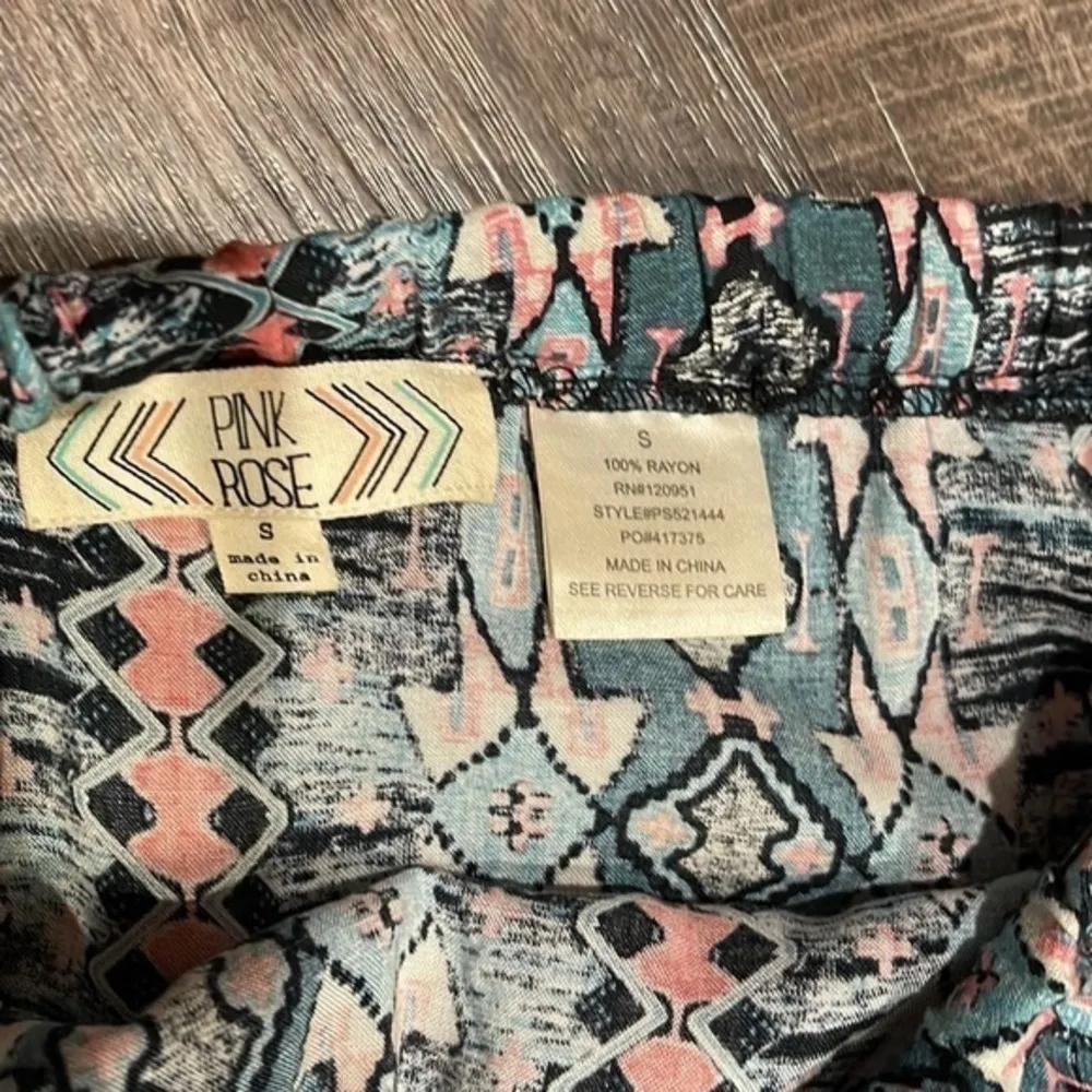 Pink Rose Aztec print strapless jumpsuit - Image 2