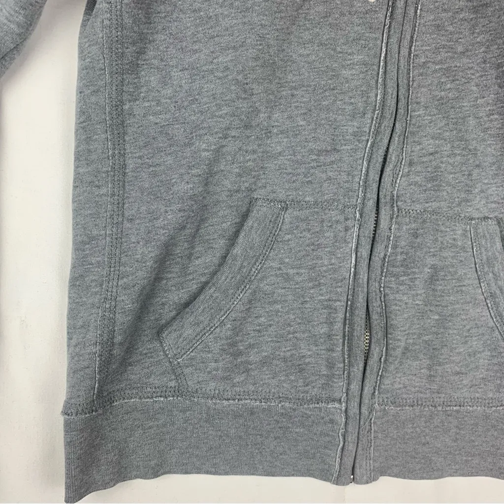 Hollister size medium gray y2k Charcoal Full-Zip Hoodie no string - Image 10