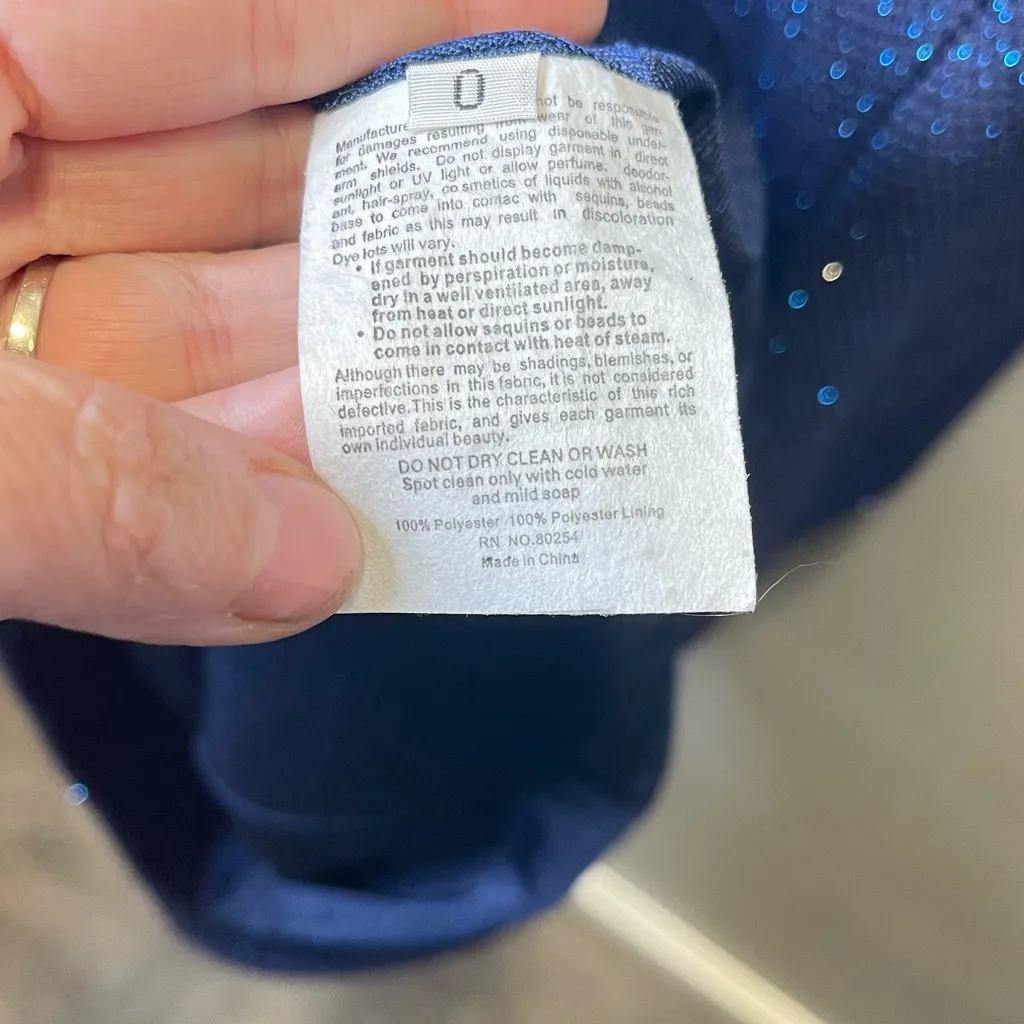 Alyce Paris Women's Navy Sparkly Bodycon Mini Open Back Dress Size 0‎ - Image 3