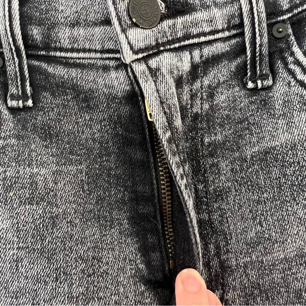 MOTHER The Insider Crop Step Fray in Train Stops Size 25 EUC Gray - Image 8