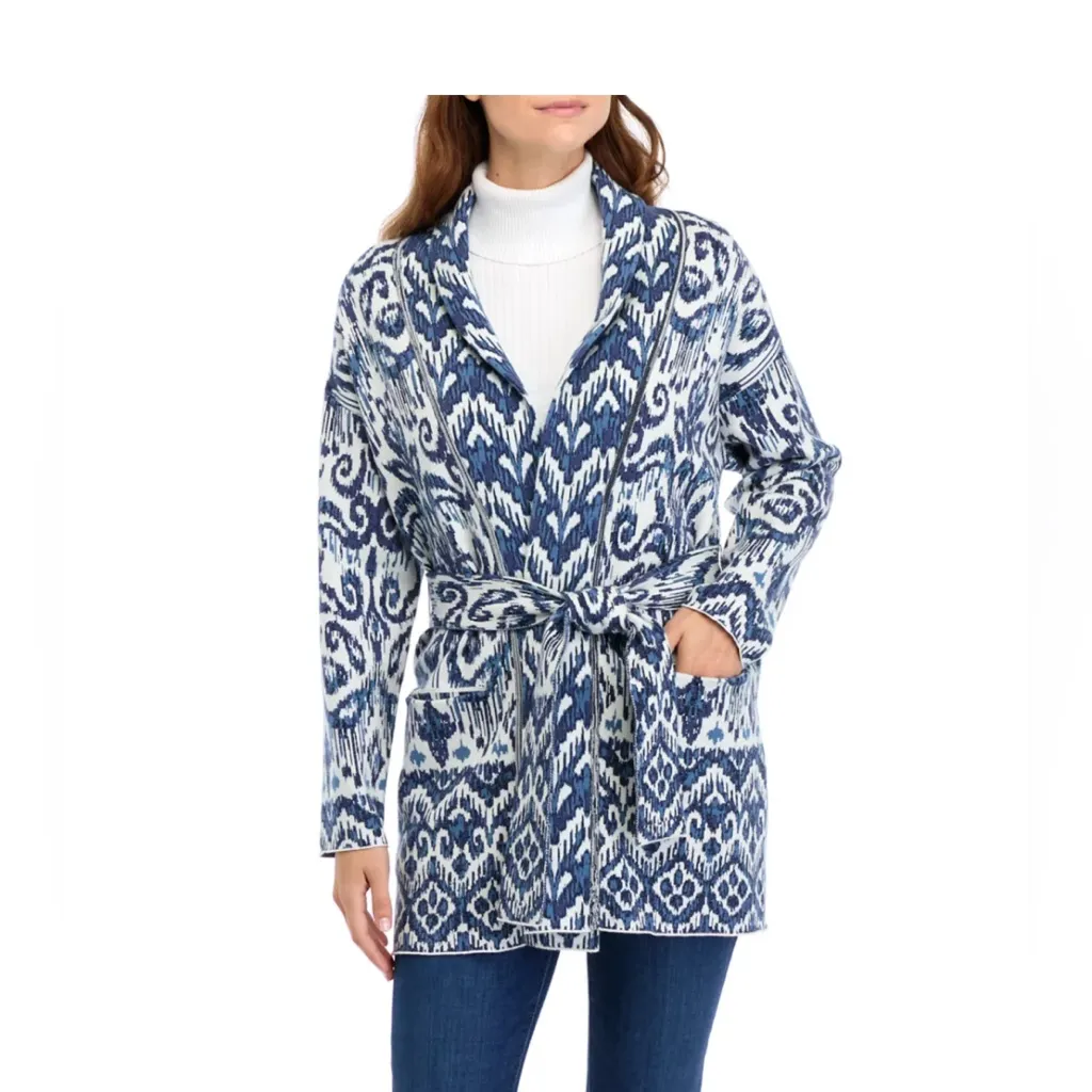 TOMMY BAHAMA Ikat Patterned Cardigan Sweater - Image 8