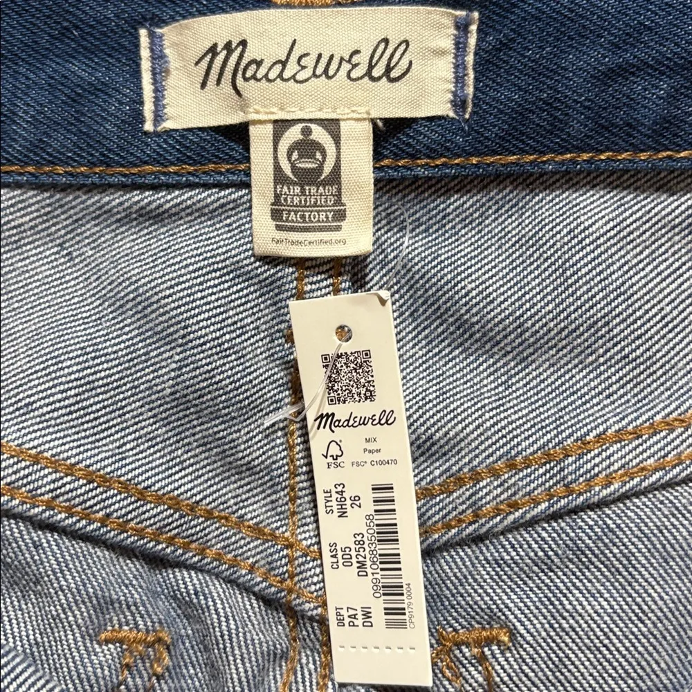 NWT Madewell Women’s Straight Baggy Denim Jeans Size‎ 26 - Image 3
