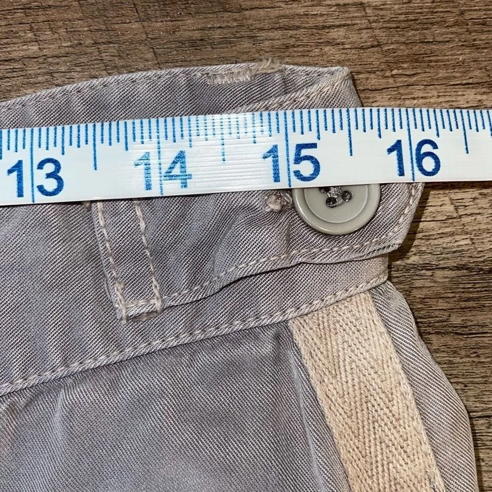 Dylan  Los‎ Angeles Roll Tab Tencel Blend Shorts Size 6 Gray - Image 7