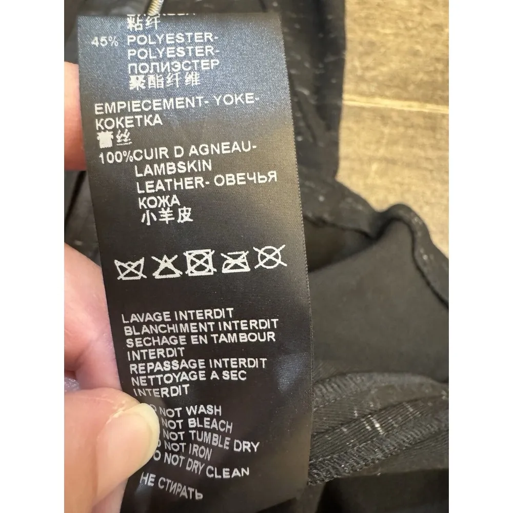 THE KOOPLES Dress Womens Size 36 Sport Zip Front Short Sleeve Leather Contrast - Image 11