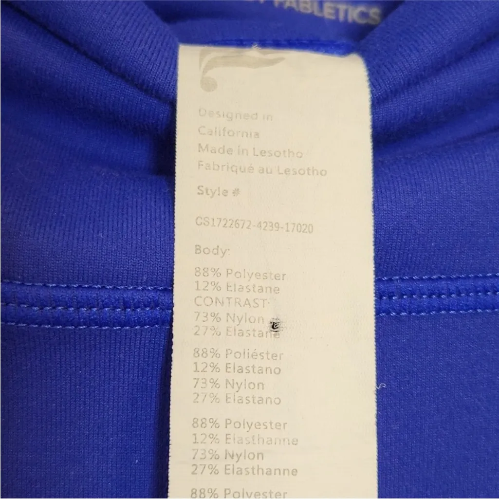 Fabletics Blue Woman’s Powerhold Athletic Yoga Full Length Workout Leggings XS - Image 5