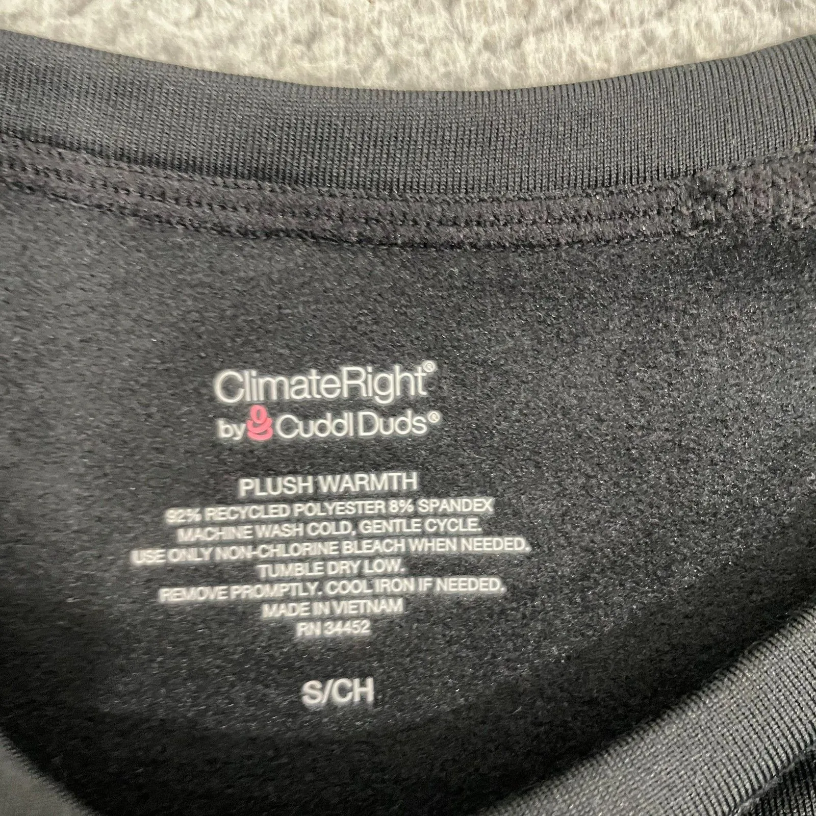 Cuddl Duds Climate Right Plush Warmth Shirt Women S Black Base Layer Long Sleeve - Image 2