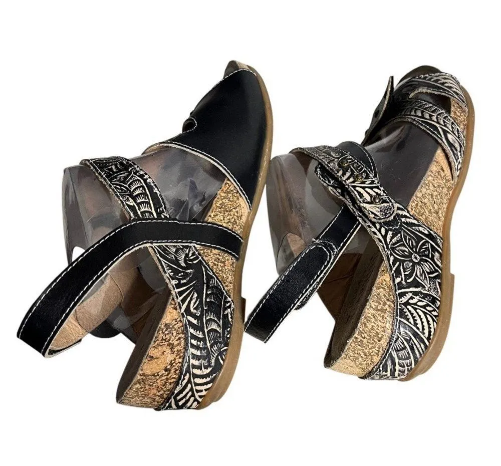 L’ARTISTE SPRING STEP Quilana Leather Ankle Strap Sandal Size 39 US Size 8.5 - Image 3