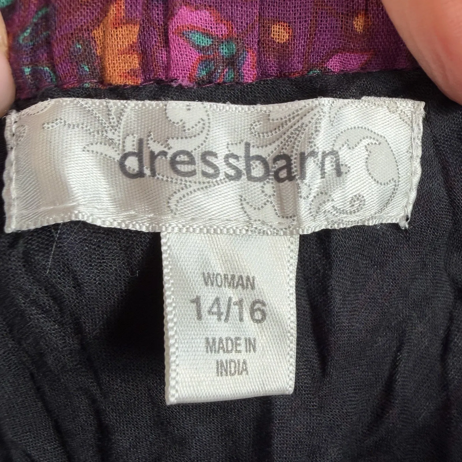 Vtg Y2K Sz 14 / 16 Maxi Skirt Tiered Gauze Boho Cottagecore Floral Prairie Gypsy - Image 4