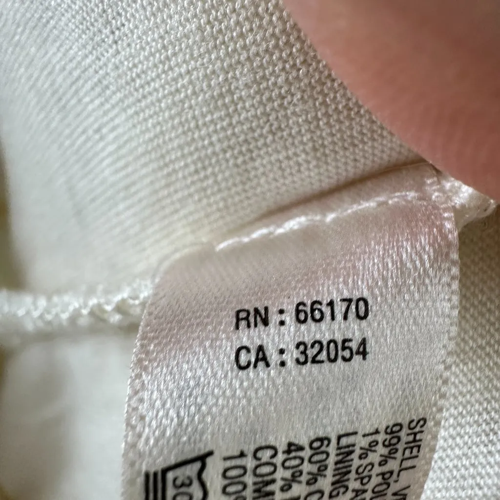 Anthropologie Saturday/Sunday Mission Ivory Quilted Lace Bomber Zip-up Jacket L - Image 9