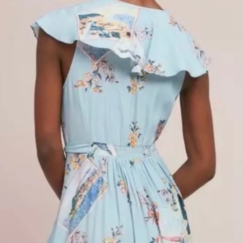 Anthropologie Maeve Rosalia Faux Wrap
Dress in Postcard Blue size 4 - Image 5