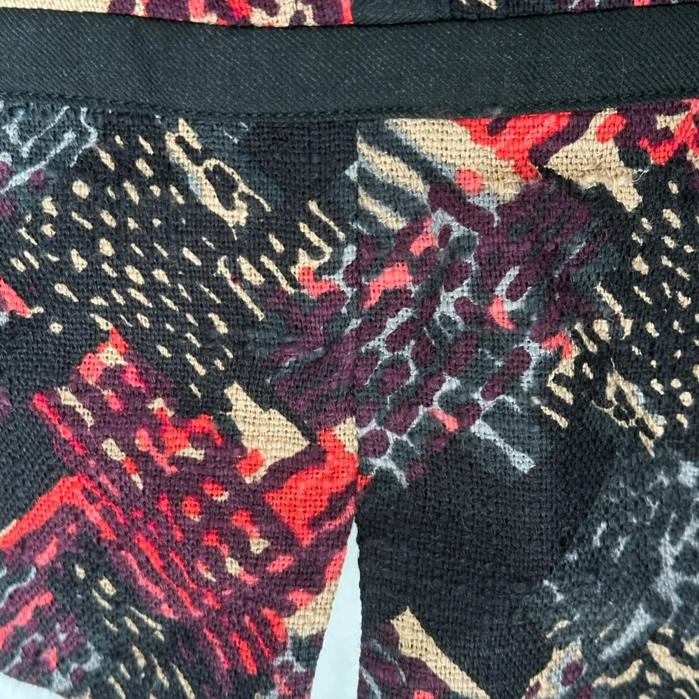 Trina Turk Crop Blazer Jacket Black Red Sz 10 - Image 10