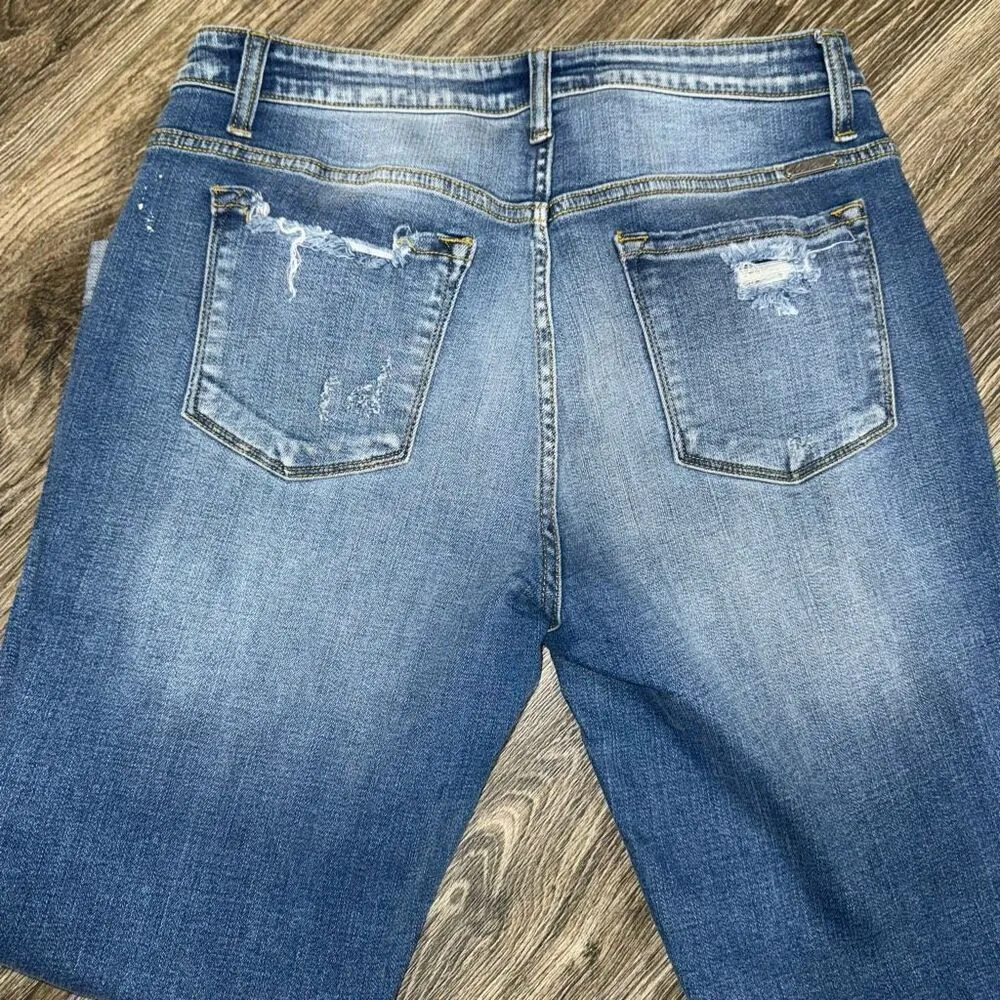 Kancan Distressed Denim Jeans W9 28 Blue Size undefined - Image 5