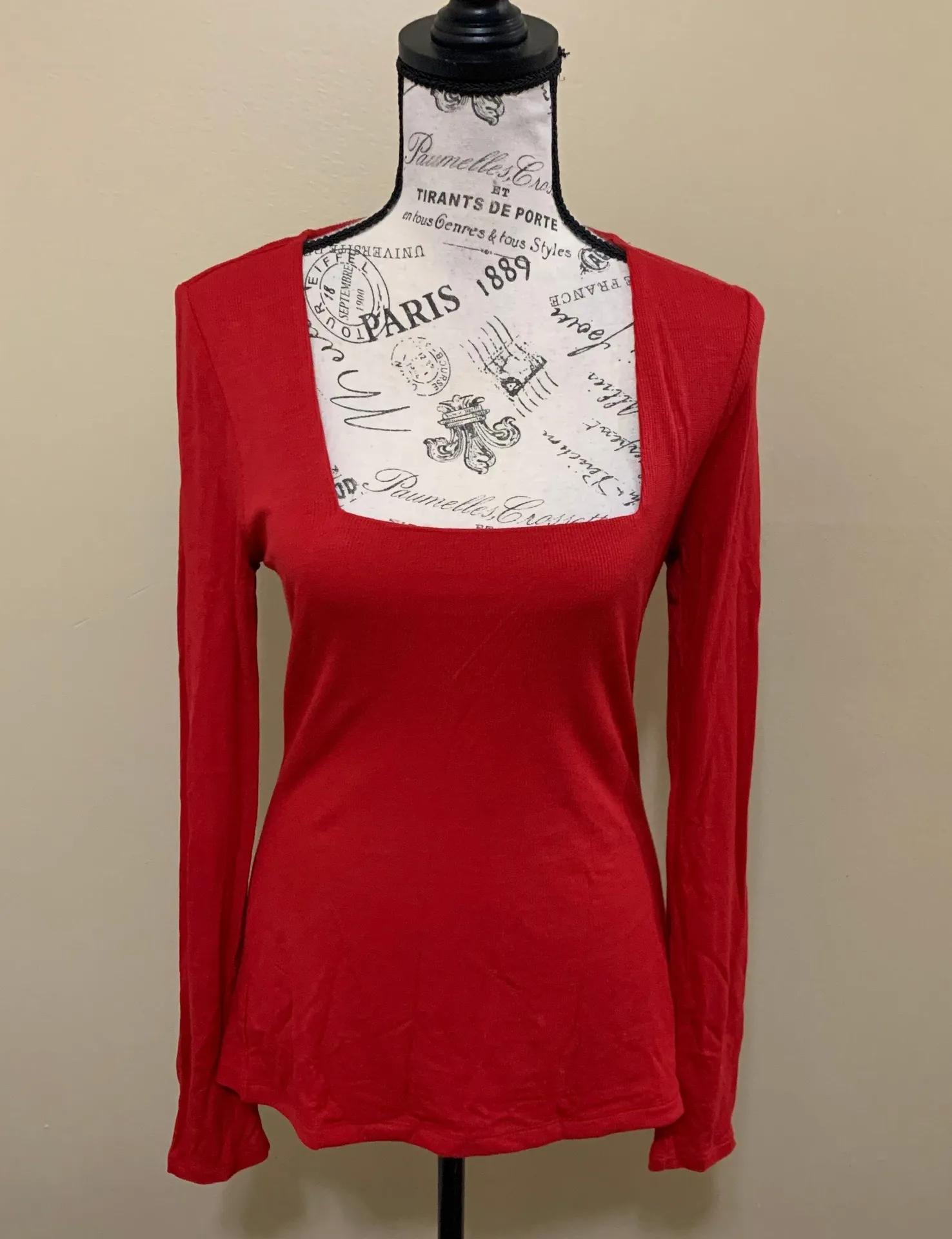 INC  Red Long Sleeve Top - Image 2