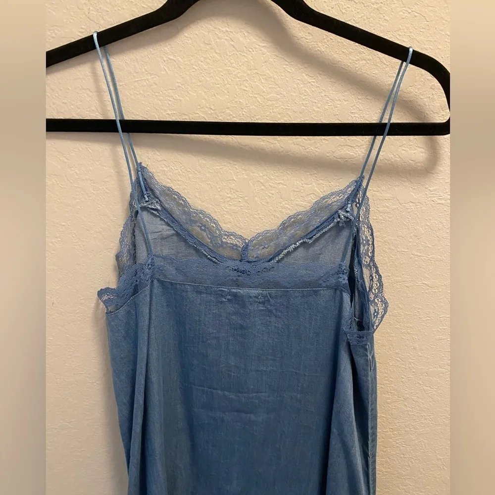 Love, Fire Lace and Chambray Mini Dress - Image 3