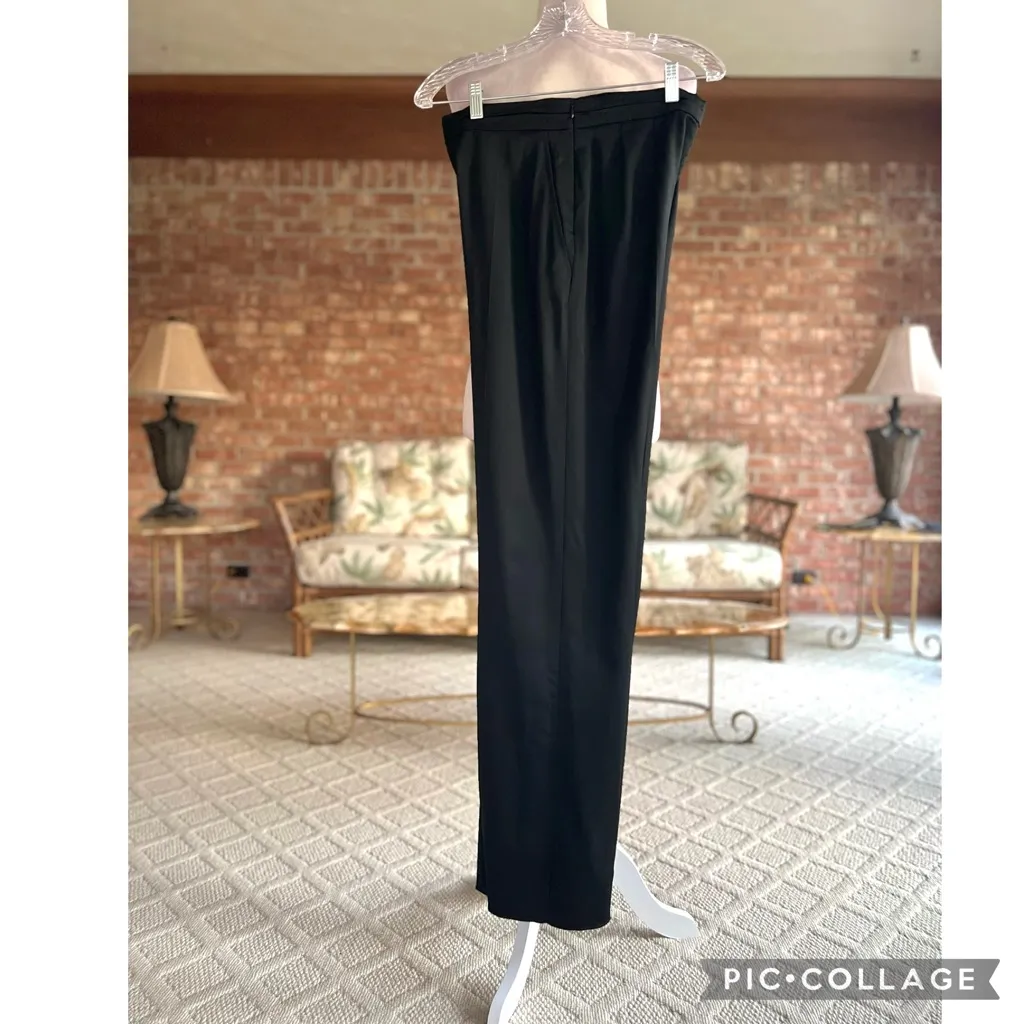 NWT MaxMara Cameli Pants Trousers Black Straight Full Leg S Unhemmed Classic - Image 10