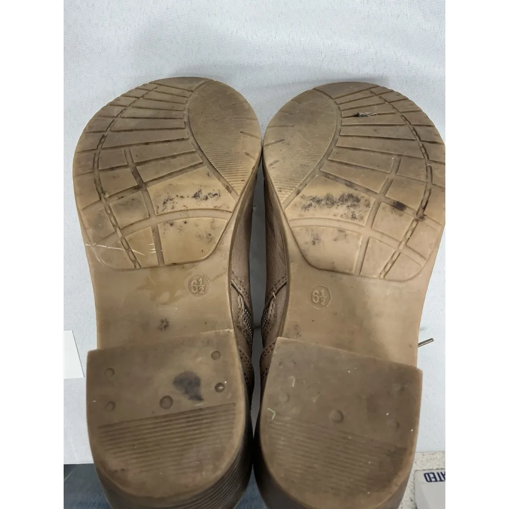 Womans Wild Diva Ankle Combat Boots 6.5 Brown Lace Up Zip Up Block Heel - Image 7