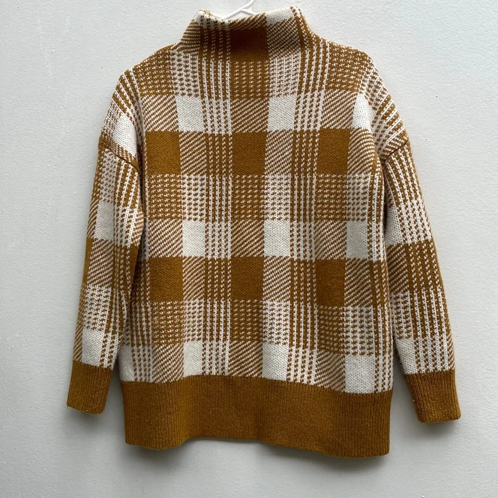 Madewell | Plaid turtleneck Knit sweater - Image 4