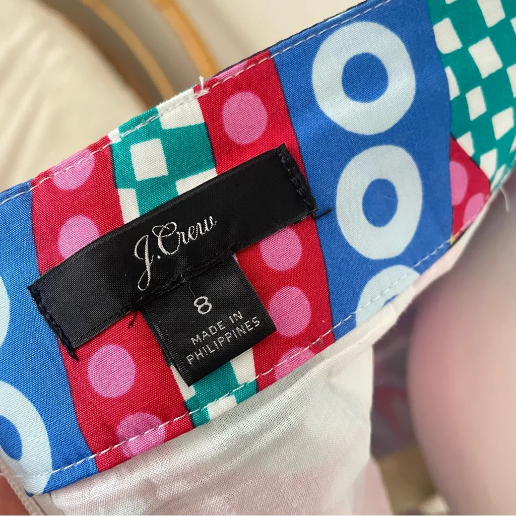 J. Crew Tie Back Tulip Skirt In Colorful Ratti Kaleidoscope Floral Size 8 - Image 5