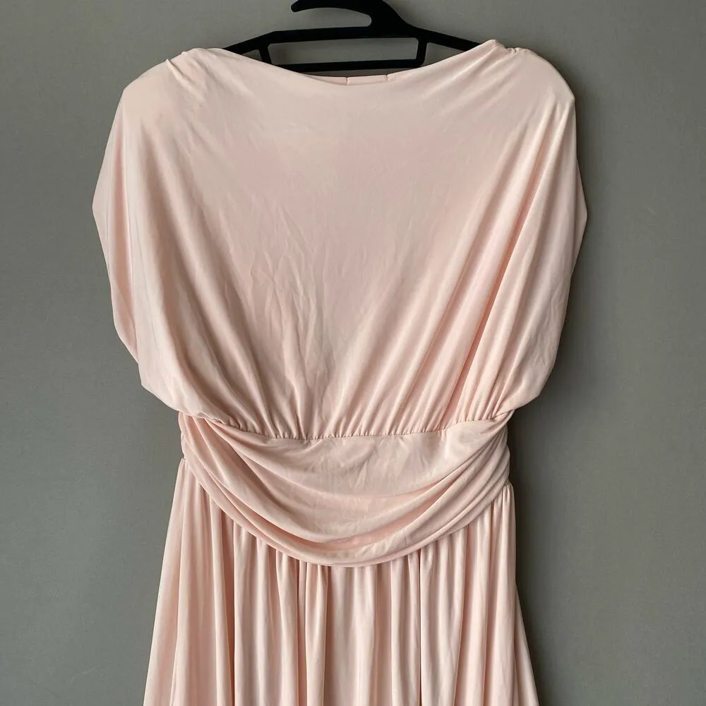 Pretty Little Thing sz 18 blouson pink maxi plunge A - Image 7