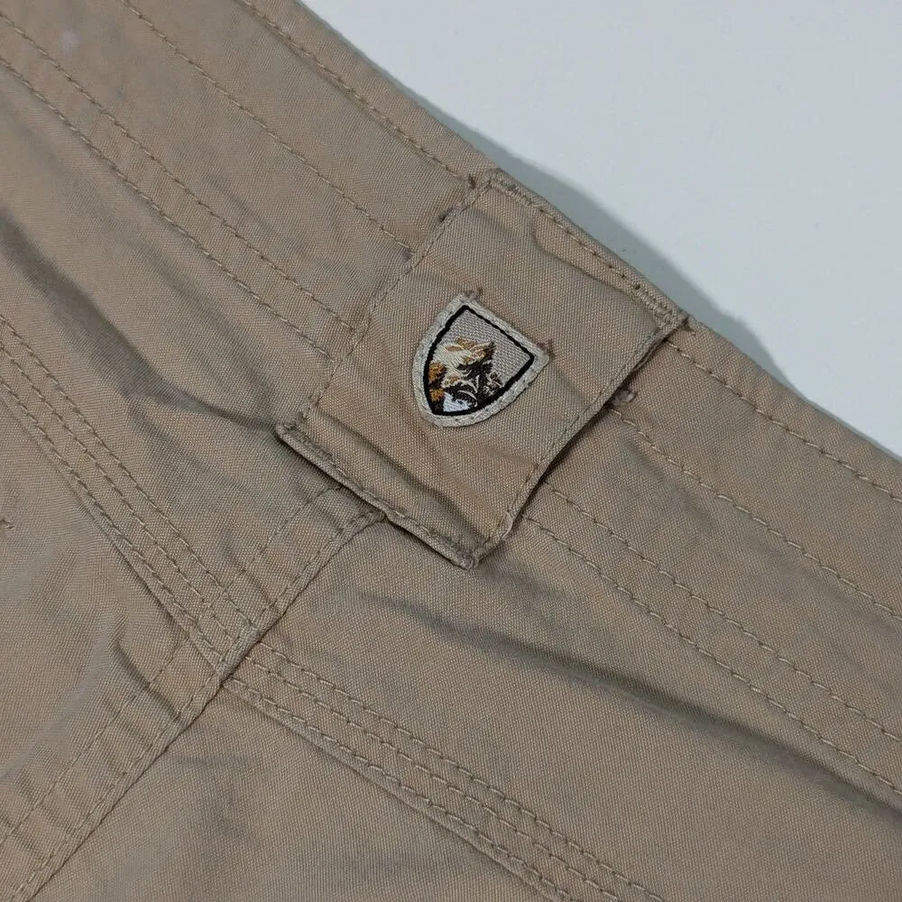 KUHL Legendary Hiking Pants Tan Womens 12 Regular Gorpcore Hiking Beige Cargo - Image 6