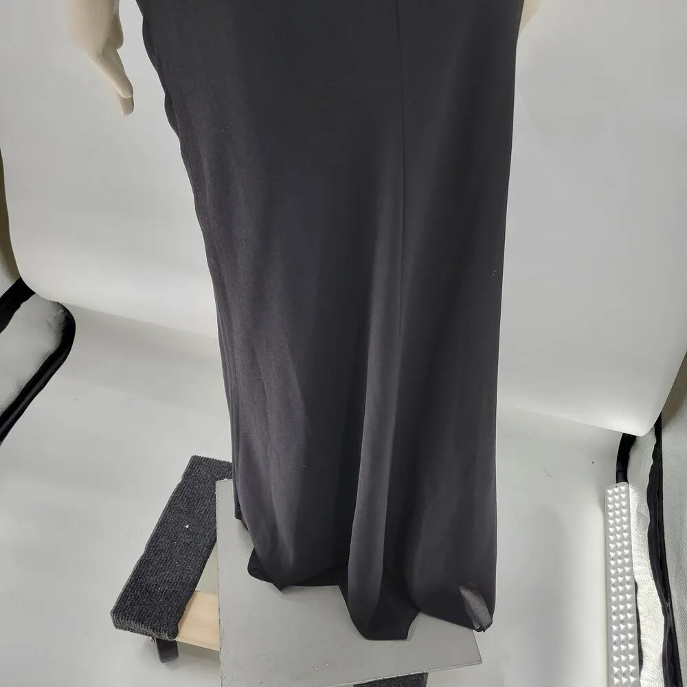 VTG Bora Prom Dress XL Black Bling Accent Sheer Layer Fairy Goth Evening Gown - Image 16