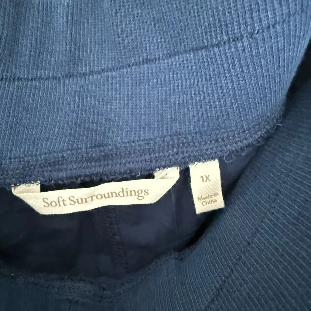 Soft Surroundings Women’s 1X Plus Size Navy Cropped pants New - Image 2