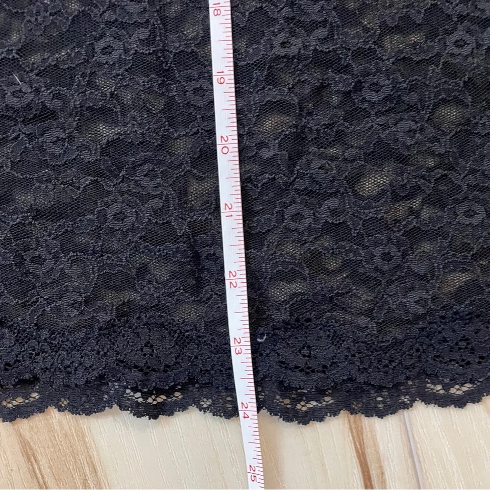 Victoria's Secret Black Lace Floral Pattern Lingerie Slip Dress - Image 10