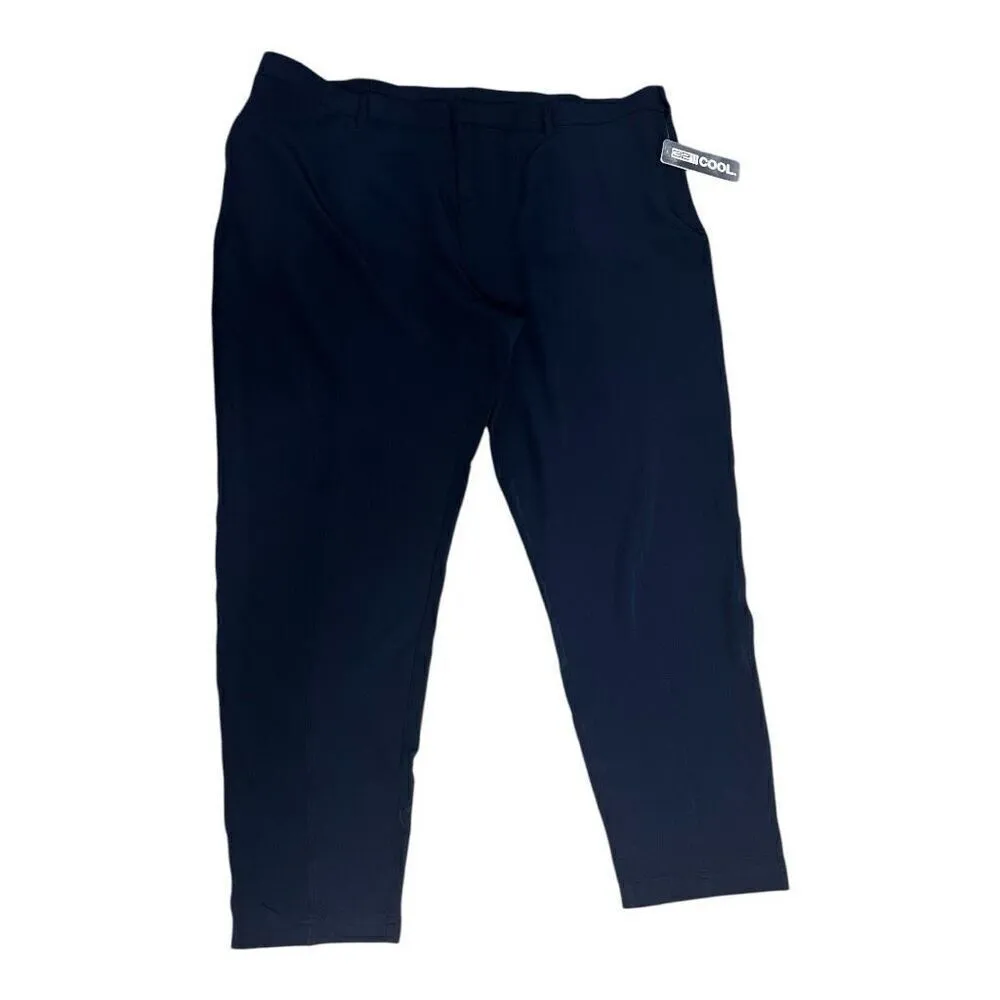 32 Degrees Cool Women Size 20 Hero Navy Blue Pants Side Elastic Zipper Pockets - Image 2