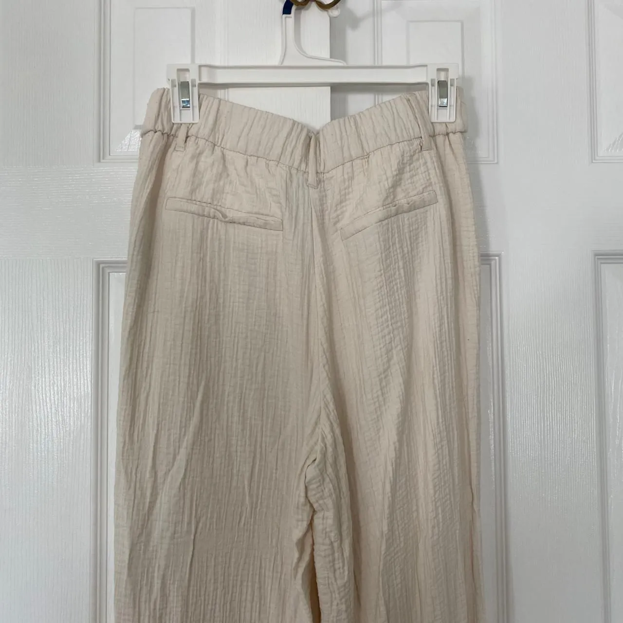 A new day Target Elegant Cream White Wide Leg High Waisted Slack Pants US 8 - Image 7