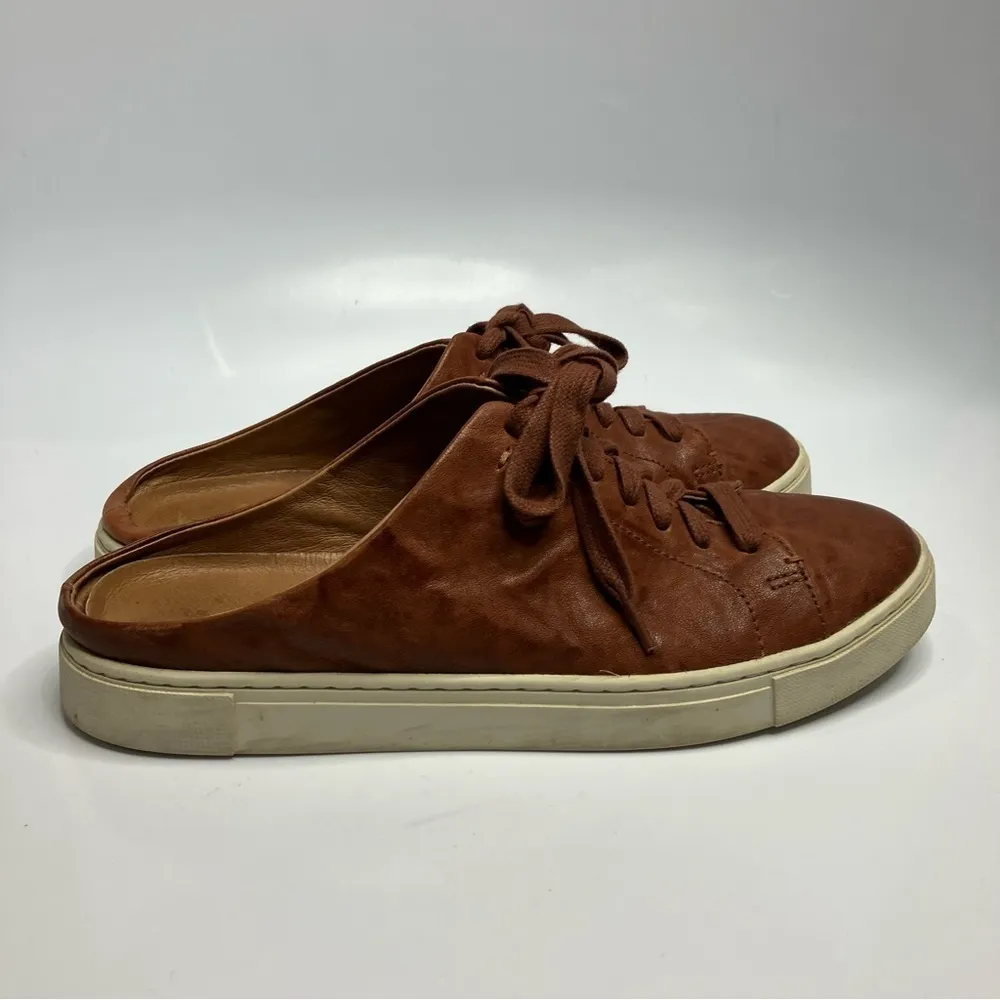 Frye Ivy low lace mule leather‎ sneakers size 9.5 - Image 3